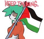 ambiguous_gender animated anthro armenian_flag biped canid canine canis clothing congo_flag_(democratic_republic) democratic_republic_of_the_congo digital_media_(artwork) domestic_dog east_turkestan_flag flag green_hair hair israeli-palestinian_conflict lebanese_flag looking_aside mammal palestinian_flag politics red_clothing red_shirt red_topwear russo-ukrainian_war sammycramy shirt short_playtime slightly_chubby solo sudan_flag tigray_flag topwear ukrainian_flag yemen_flag