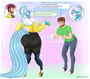 anthro beak beard big_breasts big_butt body_swap bottomwear breasts brown_hair butt clothing container cup curvy_figure dialogue duo elderly elderly_anthro elderly_female embarrassed eyewear facial_hair female footwear glasses grey_hair hair holding_container holding_cup holding_object jewelry legwear long_neck male mature_female mature_male necklace open_mouth pants scared shaking shirt shoes short_hair simple_background skirt speech_bubble struggling surprised tail text tights topwear username wide_hips worried korick17 nintendo pokemon dylan_(sharkkingdylan) altaria avian generation_3_pokemon human mammal pokemon_(species) 2022 absurd_res digital_media_(artwork) english_text hi_res