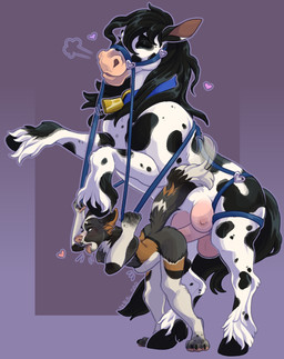 abdominal_bulge ambiguous_penetration anthro anthro_on_feral anthro_penetrated bestiality bridle bulge collar crotch_breasts dominant dominant_anthro duo female female/female female_penetrated female_penetrating female_penetrating_female feral feral_on_top feral_penetrating feral_penetrating_anthro genitals large_penetration leash leash_pull penetration pulling_reins quadruped reins sex sex_toy size_difference stormflower_(inkdrop)) strapon strapon_sex too_big toying_partner feralfather inkdrop canid canine equid equine fox horse mammal hi_res