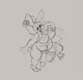 anthro anus big_breasts big_penis breasts ear_piercing genitals gynomorph huge_breasts huge_penis hyper hyper_breasts hyper_genitalia hyper_penis intersex overweight overweight_gynomorph overweight_intersex penis piercing pose pubes thick_thighs khazzyispine bb_(khazzyispine) humanoid lagomorph mammal hi_res