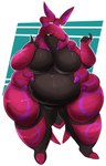 3_fingers antennae_(anatomy) anthro belly big_breasts biped black_body breasts claws exoskeleton eyelashes female finger_claws fingers glistening glistening_body huge_hips huge_thighs mouthless obese obese_anthro obese_female overweight overweight_anthro overweight_female pokemorph red_body simple_background solo standing thick_thighs wide_hips yellow_sclera lunarlillium game_freak nintendo pokemon arthropod generation_5_pokemon pokemon_(species) scolipede 2015 hi_res portrait