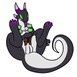 anthro butt female genitals green_eyes horn nude simple_background smile solo tongue vulva trout_(artist) amphibian lizard reptile scalie 1:1 2016 aliasing digital_media_(artwork)