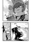 3_panel_comic accessory angry animal_print belt bodily_fluids breasts cellphone clothed clothing collar duo electronics eyelashes eyes_closed female fluffy_ears frown fur fur_gloves gloves grass hair hair_accessory hairband handwear japari_symbol male male/female nails neck_tuft nervous nervous_smile nervous_sweat path pawpads phone phone_screen plant pockets ponytail rock safari_shirt sailor_uniform school_uniform scratches sharp_nails sharp_teeth smartphone smile stick struggling sweat teeth text tiger_print tuft uniform whiskers mcgunngu asian_mythology east_asian_mythology japanese_mythology kemono_friends mythology captain_(kemono_friends) nue_(kemono_friends) animal_humanoid chimera chimera_humanoid demon felid felid_humanoid feline feline_humanoid humanoid hybrid mammal mammal_humanoid nue serval_humanoid yokai 2025 comic digital_media_(artwork) hi_res japanese_description japanese_text