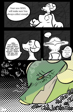 anthro cloth_gag dialogue duo female gag gagged green_head horn offscreen_sex onomatopoeia otm_gag sound_effects speech_bubble text waking_up yellow_eyes brradett microsoft the_elder_scrolls lernie_(brradett) love_goddess_(brradett) argonian scalie absurd_res comic english_text hi_res