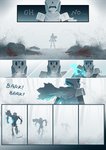 allesiathehedge animated_skeleton blood bodily_fluids bone clothing comic dust english_text glowing glowing_weapon humanoid male mammal papyrus_(undertale) plant skeleton snow solo text tree undead undertale undertale_(series)