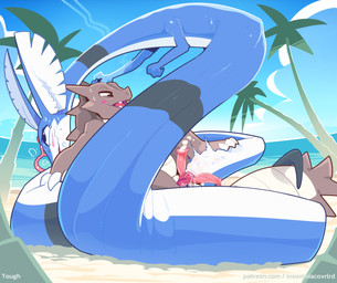 2_penises abdominal_bulge anal animal_genitalia animal_penis beach bodily_fluids cloaca cum cum_in_ass cum_inside duo feral genital_fluids genitals hemipenes licking male male/male multi_genitalia multi_penis outside penis sea self_lick sex size_difference tongue water conditional_dnp insomniacovrlrd passiontail_isle cragorus_(insomniacovrlrd) nimbilisk_(insomniacovrlrd) 2025