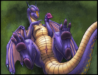 3_toes anus artonis blue_eyes claws condom digitigrade dragon female feral foot_focus hindpaw horn looking_at_viewer lying nude on_back paws presenting pussy pussy_juice scalie soles solo spread_legs spreading toes wings
Rating: Explicit
Score: 36
User: voldosbt
Date: June 01, 2013