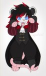 anthro clothed clothing costume fur hair halloween_costume holidays male open_mouth simple_background smile solo topwear pervenche halloween spencer_(pink) australian_possum mammal marsupial petaurid vampire 2020 digital_media_(artwork) hi_res