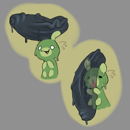 ambiguous_gender big_penis bodily_fluids disembodied_penis feral foreskin genitals huge_penis hugging_penis hyper hyper_genitalia hyper_penis licking male male/ambiguous oral penile penis penis_lick sex size_difference sweat tongue vein veiny_penis mrmystery_guy bits_and_bops flow_worms_(bits_and_bops) worm 1:1 hi_res