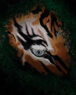 blue_eyes feral male solo brisha brishaart felid mammal pantherine taur tiger digital_media_(artwork)