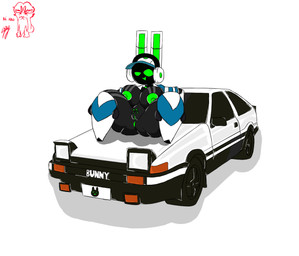 anthro car female machine solo vehicle sigmalonelywolf project_turboblast toyota_ae86 tempo_(project_turboblast) humanoid robot