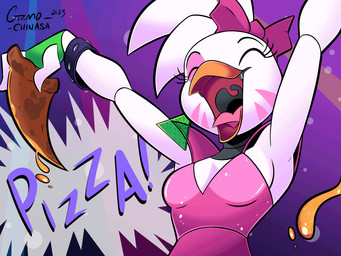 anthro beak breasts clothed clothed_anthro clothed_female clothing eyelashes eyes_closed female food machine open_mouth open_smile pizza pizza_slice pointy_speech_bubble smile solo speech_bubble swinging_uvula tongue uvula white_body yelling gizmochinasa five_nights_at_freddy's five_nights_at_freddy's:_security_breach scottgames steel_wool_studios glamrock_chica animatronic avian bird chicken galliform phasianid robot 2023 2d_animation 4:3 animated dated digital_media_(artwork) english_description frame_by_frame hi_res loop signature