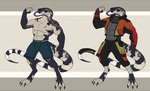 anthro clothed clothing daxlmonitor digitigrade forked_tongue hi_res komodo_dragon letterbox lizard long_tail long_tongue male model_sheet monitor_lizard muscular partially_clothed reptile scalie smile solo tail tapering_tail tongue tongue_out traviss_(daxlmonitor) underwear