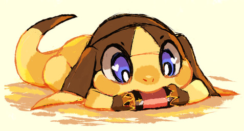 ambiguous_gender battery blue_eyes feral heart_symbol lying nom simple_background solo suizilla nintendo pokemon generation_6_pokemon helioptile pokemon_(species) 2014 source_request
