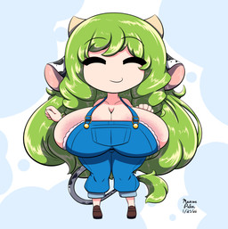 areola areola_slip big_areola big_breasts breasts chibi clothing eyes_closed female huge_areola huge_breasts hyper hyper_breasts overalls overalls_only solo anubis2pabon288 leaf_(lucasgies203) animal_humanoid bovid bovid_humanoid bovine bovine_humanoid cattle_humanoid humanoid mammal mammal_humanoid absurd_res hi_res