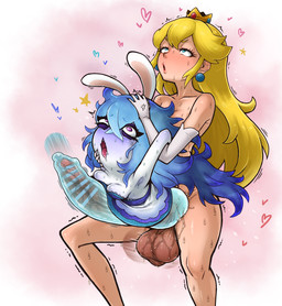 2_missing_limbs abdominal_bulge ahegao ambiguous_penetration anus balls big_balls big_penis blonde_hair blush bodily_fluids breasts clothing collarbone crown duo eye_roll female female_penetrated genital_fluids genitals gloves gloves_only gynomorph gynomorph/female gynomorph_penetrating gynomorph_penetrating_female hair handwear handwear_only headgear huge_penis hyper hyper_genitalia hyper_penis intersex intersex/female intersex_penetrating intersex_penetrating_female large_penetration light_body light_skin long_ears long_hair looking_pleasured mostly_nude penetration penile penile_penetration penis pussy_juice_on_balls sex size_difference smaller_penetrated sweat sweatdrop sweating_profusely sweaty_arms sweaty_balls sweaty_breasts sweaty_genitalia sweaty_legs sweaty_thighs tan_inner_ear tongue tongue_out translucent translucent_body vaginal_fluids white_body white_ears tobato_the_dog mario_bros mario_plus_rabbids_sparks_of_hope nintendo raving_rabbids rayman_(series) ubisoft midnite_(mario_plus_rabbids) princess_peach ghost human lagomorph mammal rabbid spirit absurd_res hi_res