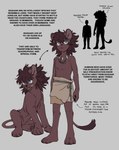 absurd_res anthro biped english_text fangs felid feral fur hair hi_res kaburion kemono lion male mammal pantherine paws quadruped tail tail_tuft teeth text tongue tongue_out tuft young young_anthro young_feral young_male