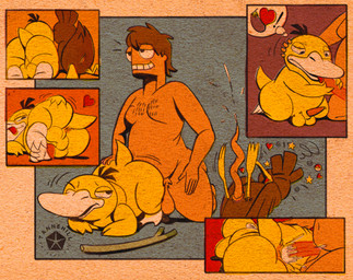 anal anal_penetration anatomically_correct anatomically_correct_genitalia anatomically_correct_penis animal_genitalia animal_penis anus balls beak bestiality bodily_fluids butt cloaca cloacal_penis cum cum_in_ass cum_inside cumshot duo eggplant ejaculation erection feathers feet feral food fruit fur genital_fluids genitals grin group group_sex hair heart_symbol humping interspecies leek logo looking_pleasured lying male male/male male_penetrated male_penetrating male_penetrating_male membrane_(anatomy) nude on_back onion open_mouth oral panel_overlap penetration penis plant pokephilia presenting presenting_anus presenting_cloaca presenting_hindquarters sex sheath simple_background smile tail teasing teasing_viewer teeth text threesome toes trio vegetable webbed_feet wings yellow_body yellow_fur hoosierman9911a game_freak nintendo pokemon jon_(hoosierman9911a) anatid anseriform avian bird duck farfetch'd generation_1_pokemon human mammal pokemon_(species) psyduck 2025 absurd_res artist_logo artist_name comic digital_media_(artwork) english_text hi_res
