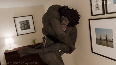 against_surface against_wall anal anal_penetration anthro anthro_on_anthro anthro_penetrated anthro_penetrating anthro_penetrating_anthro beak black_hair brown_body butt digitigrade duo erection eyes_closed from_front_position hair hand_on_another's_butt hand_on_butt hug inside male male/male male_penetrated male_penetrating male_penetrating_male nude nude_anthro nude_male penetration penile penile_penetration penis_in_ass sex sharp_teeth stand_and_carry_position standing standing_sex teeth text 1heart6minds no-name-no-problem_(modeler) halo_(series) microsoft xbox_game_studios alien kig-yar sangheili scalie t'vaoan 16:9 3d_(artwork) 3d_animation animated blender_(artwork) character_cipher digital_media_(artwork) hi_res no_sound short_playtime url watermark webm widescreen wingdings_text