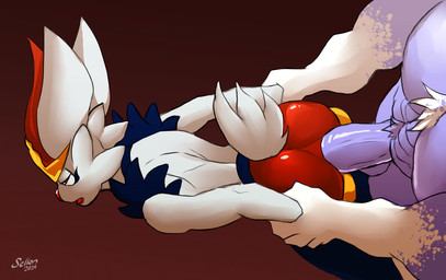 animal_genitalia animal_penis anthro anthro_on_anthro anthro_penetrated anthro_penetrating anthro_penetrating_anthro arm_pull balls bent_over big_penis butt canine_genitalia canine_penis duo from_behind_position fur genitals male male/male muscular muscular_anthro muscular_male narrowed_eyes nude penetration penis prison_guard_position red_body red_fur sex white_body white_fur sellon nintendo pokemon alolan_form alolan_ninetales canid canine cinderace generation_7_pokemon generation_8_pokemon lagomorph mammal pokemon_(species) regional_form_(pokemon) hi_res