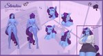 anthro color_swatch female horn solo text nsilverdraws hasbro my_little_pony mythology ceo_starshine_(oc) equid equine horse mammal mythological_creature mythological_equine pony unicorn absurd_res character_name english_text hi_res model_sheet