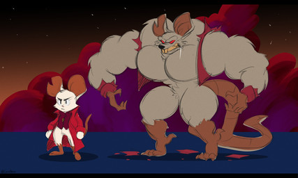 after_transformation anthro before_and_after before_transformation biceps big_muscles clothing female fur huge_muscles hyper hyper_muscles monsterous muscular muscular_female red_clothing red_eyes solo thick_thighs torn_clothing transformation white_body white_fur wide_hips lerntern mina_the_hollower yacht_club_games mina_(beast_mode) mina_(mina_the_hollower) mammal monster mouse murid murine rodent hi_res