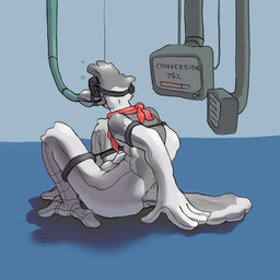 3_toes 4_fingers anthro bdsm beak bondage bound brainwashing bulge feet fingers hind_toe hypnosis hypnotic_visor inflatable kerchief latex leg_spreader male mind_control neckerchief neckwear nude open_mouth restraints screen simple_background solo spread_legs spreader_bar spreading submissive submissive_male text toes tube virtual_reality visor vr_headset 0ptimal dizfoley animate_inanimate avian living_inflatable 1:1 2017 digital_drawing_(artwork) digital_media_(artwork) english_text story story_in_description