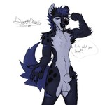 animal_genitalia anthro ball_tuft balls biceps flexing genitals knot looking_at_viewer male muscular muscular_male one_eye_closed penis penis_tip sheath simple_background solo spots teeth tongue tongue_out tuft wink winking_at_viewer dingoofdingos angel_dingoofdingos canid canine canis dingo hyena mammal spotted_hyena absurd_res hi_res