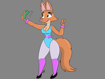 anthro cellphone electronics exercise exercise_clothing eyebrow_piercing facial_piercing female phone piercing smartphone solo workout jrxt dreamworks the_bad_guys diane_foxington canid canine fox mammal absurd_res hi_res