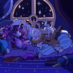 alternate_form book curtains duo female feral horn male male/female night pillow sleeping window wings orphicswanart friendship_is_magic hasbro my_little_pony mythology discord_(mlp) twilight_sparkle_(mlp) chimera draconequus equid equine mammal mythological_creature mythological_equine winged_unicorn 1:1 hi_res