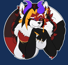 anthro big_breasts breasts claws ear_chain ear_piercing female female/female fur piercing smile solo tail tuft madameeclipse mythology lucy_(og_scorpio) ailurid dragon hybrid mammal mythological_creature mythological_scalie red_panda scalie digital_media_(artwork) hi_res