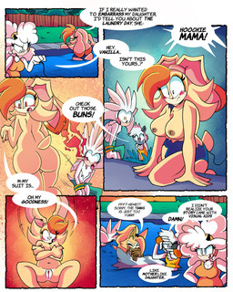 accessory anthro areola aroused aroused_smile backyard big_breasts big_ears blood blue_eyes blush blush_lines bodily_fluids breasts brown_areola brown_ear_tips brown_eyes brown_hair brown_nipples butt clothing covering covering_breasts dialogue dipstick_ears ear_markings embarrassed eyelashes female forced forced_exposure fur genitals green_clothing green_swimming_trunks green_swimwear grey_body grey_fur group hair hair_accessory hairband horn humiliation laugh male mature_female multicolored_ears nipples nosebleed nude nude_anthro nude_female one_eye_closed orange_clothing orange_swimwear pink_inner_ear ponytail pool purple_eyes quills_(anatomy) spread_legs spreading swimming_trunks swimwear swimwear_removed tall_female tan_body tan_fur text thread unconscious vulva water white_body white_fur white_hair white_sclera white_wool wool_(fur) yellow_eyes himitsu popfulblue idw_publishing sega sonic_the_hedgehog_(comics) sonic_the_hedgehog_(idw) sonic_the_hedgehog_(series) lanolin_the_sheep_(sonic) silver_the_hedgehog tangle_the_lemur vanilla_the_rabbit whisper_the_wolf bovid canid canine canis caprine eulipotyphlan hedgehog lagomorph lemur leporid mammal primate rabbit sheep strepsirrhine wolf 2025 4:5 absurd_res comic digital_media_(artwork) english_text hi_res