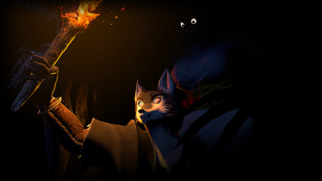 5_fingers ambiguous_gender anthro black_nose clothed clothed_anthro clothed_male clothing duo fingers firelight fur grey_body grey_fur humanoid_hands male multicolored_body multicolored_fur ominous torch two_tone_body two_tone_fur white_body white_fur petruz petruz_(modeler) asian_mythology east_asian_mythology korean_mythology mythology canid canine canis kumiho mammal mythological_canine mythological_creature mythological_fox wolf 16:9 3d_(artwork) digital_media_(artwork) hi_res source_filmmaker_(artwork) widescreen