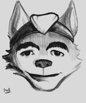 anthro cursed_image eyebrows face_focus humor lips looking_at_viewer male parody smile smiling_at_viewer solo solo_focus pinumontbalou epic_games fortnite wendell_(fortnite) canid canine canis mammal wolf absurd_res hi_res meme