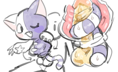 ambiguous_gender balls bodily_fluids claws close-up curled_tail cutaway duo erection fur genital_fluids genitals internal interspecies larger_male male male/ambiguous male_penetrating multicolored_body multicolored_fur one_eye_closed open_mouth penetration penis sex size_difference smaller_penetrated tail tail_around_penis tail_fetish tail_play two_tone_body two_tone_fur wink oposa bandai_namco klonoa_(series) anon tat_(klonoa) felid mammal hi_res female_(lore)