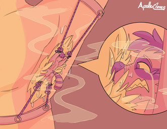 anthro armpit_fetish armpit_hair armpit_musk armpit_play armpit_sniffing balls bodily_fluids body_hair bound butt duo extreme_size_difference forced genitals male male/male micro musk nude size_difference smelly sniffing spread_eagle steam sweat sweaty_armpit tears apollo_hart mammal procyonid raccoon absurd_res digital_media_(artwork) hi_res restricted_palette warm_colors