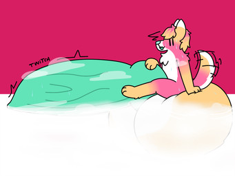 anthro autofootjob big_penis bodily_fluids colorful_body cum cum_on_ground excessive_cum excessive_genital_fluids feet foot_fetish foot_play genital_fluids genitals huge_penis hyper hyper_cum hyper_genitalia hyper_penis knot knotted_penis male masturbation musk musky_balls musky_penis onomatopoeia penile penis sitting_on_balls sitting_on_own_balls solo sound_effects sweat tail tail_motion tailwag text throbbing throbbing_penis tongue tongue_out vein veiny_penis doug_polaris dwink_benson_aloha canid canine canis domestic_dog mammal 4:3 hi_res