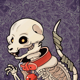bell bell_collar bone buckteeth collar glowing glowing_eyes rib_cage skeleton solo tail tail_wraps teeth wraps trevor-fox pngtuber trevor-fox_(character) house_mouse mammal mouse murid murine rodent 1:1 animated animated_gif short_playtime