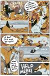 aandeg canid canine comic digital_media_(artwork) english_text feral fox fur hi_res leaf mammal tailshigh text transformation