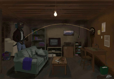 aiming_penis anthro appliance basement bedding blanket bodily_fluids book bookshelf box cabinet chair container controller cup dartboard desk electronics furniture game_controller genital_fluids inside lamp laundry_basket laundry_machine light_bulb male painting peeing picture_frame sofa solo table television trash_can urine urine_stream washing_machine window yellow_urine wild_strokes sekh_the_jackal anubian_jackal canid canine canis jackal mammal