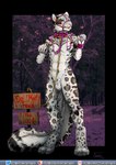 anthro bdsm male petplay pose roleplay sign solo isuna kinktober felid feline mammal pantherine snow_leopard 2022 hi_res