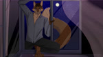 4_toes 5_fingers anthro brown_body brown_fur brown_hair clothed clothing curtains dominant ear_piercing eyebrow_piercing eyebrows facial_piercing feet fingers fox_tail fur grin hair kidnapping looking_at_viewer male moon narrowed_eyes night open_mouth piercing purple_eyes sharp_teeth smile sneaking sneaky solo star tail teeth toes topwear white_body white_fur window yourumi kais_(yourumi) canid canine canis fox mammal animated digital_media_(artwork) hi_res no_sound short_playtime webm