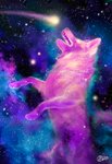 ambiguous_gender cosmic_background feral open_mouth paws solo space teeth goldendruid canid canine canis cosmic_being mammal wolf 2015 digital_media_(artwork) hi_res watermark