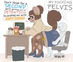 age_difference anthro big_butt bottomwear brown_hair butt clothing computer dialogue dominant dominant_female duo electronics female fishnet_clothing fishnet_legwear footwear hair hand_on_leg hand_on_thigh high_heels legwear long_sleeve_shirt looking_at_another looking_at_partner looking_back looking_back_at_another looking_back_at_partner male male/female musk musk_clouds musky_butt older_female on_top_of profanity shoes side_view sitting_on_another skirt speech_bubble stud_piercing student submissive submissive_male teacher teacher_and_student text thick_thighs thought_bubble torn_clothing torn_fishnet_clothing wide_hips iamapoliceman anon human mammal mustelid musteline true_musteline weasel 2025 colored english_text hi_res