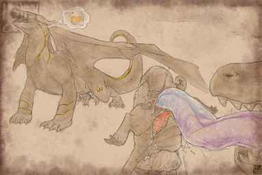 2_penises 4_toes abdominal_bulge all_fours anal anal_orgasm anal_penetration anal_vore animal_genitalia animal_penis anthro anthro_on_anthro anthro_penetrated anthro_penetrating anthro_penetrating_anthro anthro_penetrating_male anus aroused ass_up belly biped bodily_fluids butt claws cloaca cloacal cloacal_penetration cum cum_strand cum_while_penetrated cumshot curved_horn digitigrade dripping drooling duo ejaculation erection extreme_size_difference feet feral finger_claws fur furry_tail genital_fluids genital_slit genitals hands-free head_down_ass_up head_horn hemipenes horn jaw_horn large_penetration logo long_horn long_tail looking_pleasured male male/male male_anthro male_penetrated male_penetrating male_penetrating_male markings monotone_anus multi_genitalia multi_penis nude on_bottom on_ground on_top open_mouth oral orgasm penetration penis penis_tongue pink_anus quadruped rimming saliva saliva_as_lube saliva_drip saliva_on_body scales sex short simple_background sitting_on_another size_difference size_play smile spiked_penis spikes spikes_(anatomy) spread_eagle stretched_anus tail tail_anus tall teeth text textured_background thick_thighs three-quarter_view tight_fit toe_claws toes tongue tongue_insertion tongue_out unusual_anatomy unusual_genitalia_placement unusual_penis_placement upside_down vore wings hdyly mythology pride_(helios) zerok dragon kobold mythological_creature mythological_scalie reptile scalie 2026 artist_logo artist_name colored_sketch digital_drawing_(artwork) digital_media_(artwork) hi_res meme portuguese_text signature sketch male_(lore)