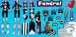 anthro black_body black_fur clothing ear_piercing feet fur male multiple_angles pawpads piercing skateboard smoking solo text toes tongue tongue_out vehicle white_body white_fur fendrel_smith fendrel_smith_(character) mammal mephitid skunk absurd_res digital_media_(artwork) english_text hi_res model_sheet shaded