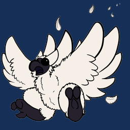ambiguous_gender beak claws feathered_wings feathers open_mouth simple_background solo transparent_background wings trout_(artist) birbthing avian bird 1:1 2017 aliasing alpha_channel digital_media_(artwork) hi_res microsoft_paint_(artwork)