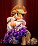 clothing cutie_mark duo eyes_closed eyeshadow female feral freckles hair hat headgear headwear hooves horn makeup underhoof harwick friendship_is_magic hasbro my_little_pony mythology applejack_(mlp) rarity_(mlp) earth_pony equid equine horse mammal mythological_creature mythological_equine pony unicorn 2018 hi_res