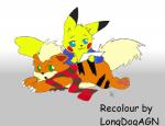 a_dog_will_work_too blue_eyes green_eyes growlithe longdogagn nintendo open_mouth pikachu pokémon surprise tails theskeleton video_games
Rating: Safe
Score: 0
User: LongDogAGN
Date: March 25, 2014