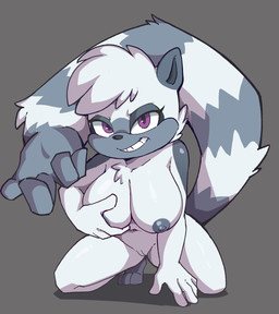 3_toes anthro big_breasts breast_squeeze breasts chest_tuft crouching feet female genitals looking_at_viewer markings navel nipples nude purple_eyes smile solo squeezing striped_markings striped_tail stripes tail tail_hand tail_markings toes tuft unusual_anatomy unusual_tail vulva kironzen idw_publishing sega sonic_the_hedgehog_(comics) sonic_the_hedgehog_(idw) sonic_the_hedgehog_(series) tangle_the_lemur lemur mammal primate ring-tailed_lemur strepsirrhine hi_res